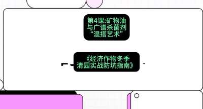 第4节：【替代方案】矿物油与广谱杀菌剂的&ldquo;混搭艺术&rdquo;，课程：《经济作物冬季清园&middot;实战防坑指南》#识农AI